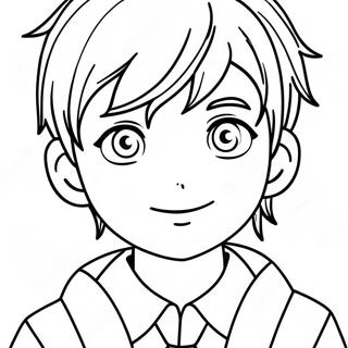 Boy Anime Coloring Pages