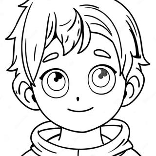 Boy Anime Character Coloring Page 50022-40054