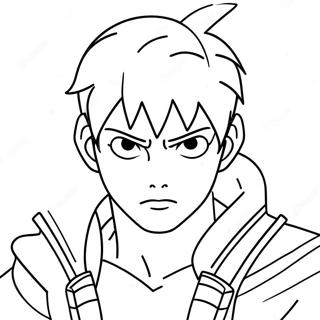 Cool Boy Anime Hero Coloring Page 50023-40057