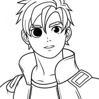 Cool Boy Anime Hero Coloring Page 50023-40058