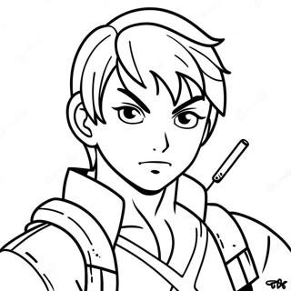 Cool Boy Anime Hero Coloring Page 50023-40060