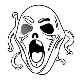 Scream Mask Scream Coloring Pages