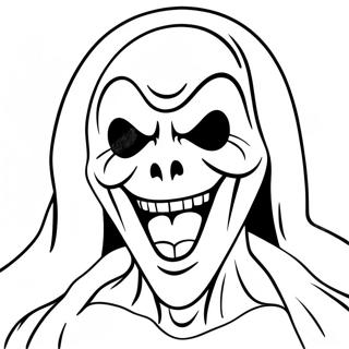 Scream Mask Coloring Page 50032-40075