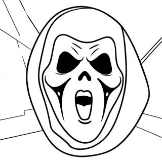 Scream Mask Coloring Page 50032-40076