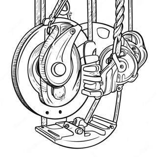 Fun Pulley System Coloring Page 50043-40069