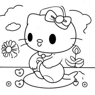 Hello Kitty Y2k Coloring Pages