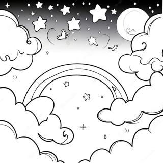 Dreamy Night Sky Coloring Page 50093-40113