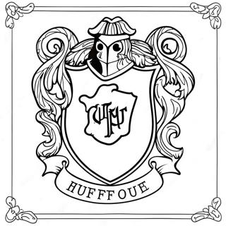 Hufflepuff House Crest Coloring Page 50102-40119