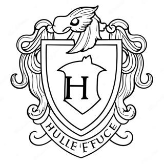 Hufflepuff House Crest Coloring Page 50102-40120