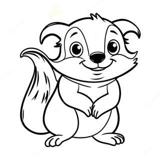 Cheerful Hufflepuff Badger Coloring Page 50103-40121