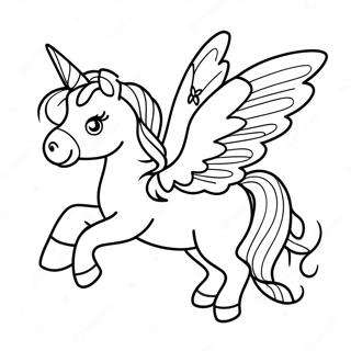 Magical Unicorn Butterfly In Flight Coloring Page 50153-40163