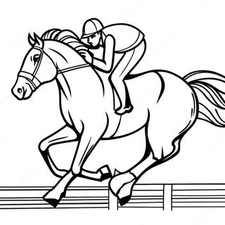 Race Horse Coloring Pages