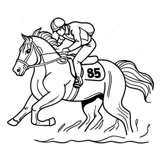 Galloping Race Horse Coloring Page 50163-40170