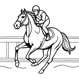 Galloping Race Horse Coloring Page 50163-40172