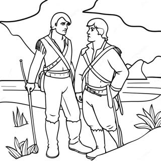 Lewis And Clark Adventure Coloring Page 50183-40186