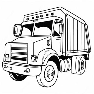 Garbage Truck Coloring Page 501-406