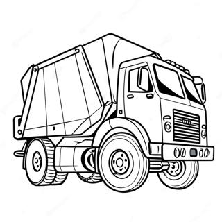 Garbage Truck Coloring Page 501-407