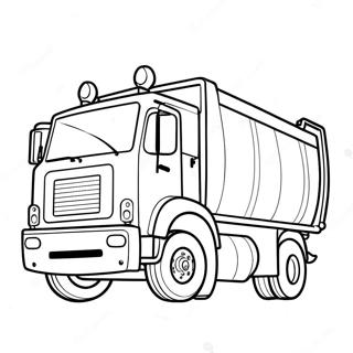 Garbage Truck Coloring Page 501-408