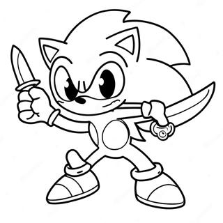 Sonic With A Sword Coloring Pages