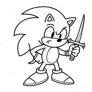 Sonic With A Sword Coloring Page 50202-40198