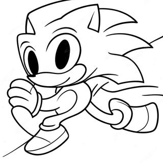 Sonic The Hedgehog Battling Enemies Coloring Page 50203-40203