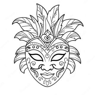 Colorful Carnival Mask Coloring Page 50213-40210