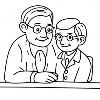 Friendly Eye Doctor Examining Patient Coloring Page 50223-40214