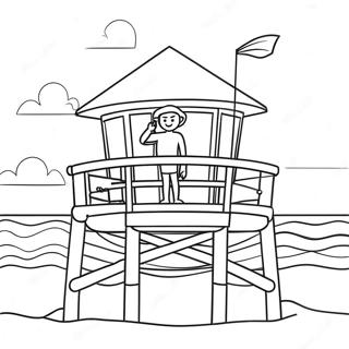 Lifeguard Coloring Pages