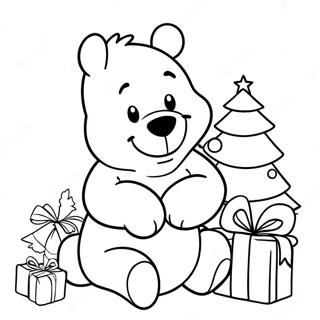 Christmas Winnie The Pooh Coloring Page 50242-40230