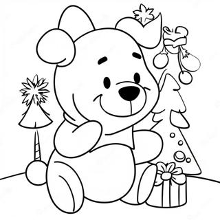 Christmas Winnie The Pooh Coloring Page 50242-40231