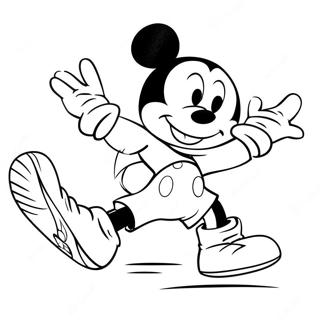 Mickey Mouse Playing Soccer Coloring Page 50293-40270