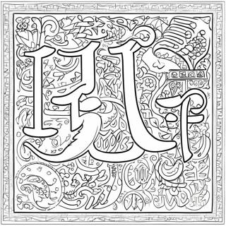 Colorful Arabic Letters Coloring Page 50313-40285