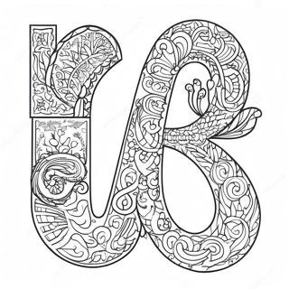 Colorful Arabic Letters Coloring Page 50313-40286