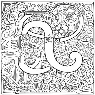 Colorful Arabic Letters Coloring Page 50313-40288