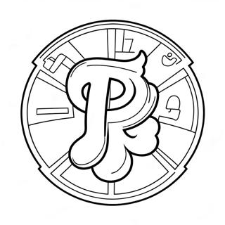 Phillies Logo Coloring Page 5031-4187