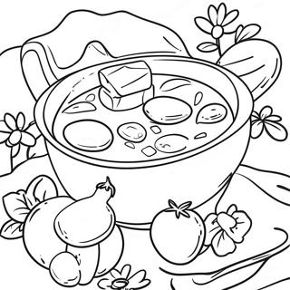 Colorful Stone Soup Ingredients Coloring Page 50333-40299