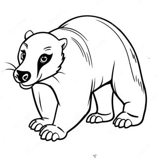 Honey Badger Coloring Pages