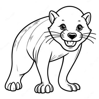 Playful Honey Badger Coloring Page 50343-40307