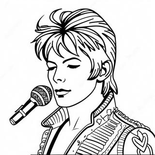 Ziggy Stardust With Colorful Hair Coloring Page 50383-40347