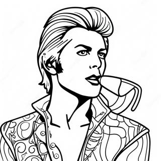 Ziggy Stardust With Colorful Hair Coloring Page 50383-40348