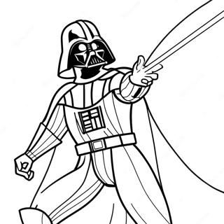 Darth Vader In Battle Coloring Page 50393-40355