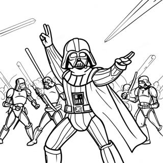 Darth Vader In Battle Coloring Page 50393-40356