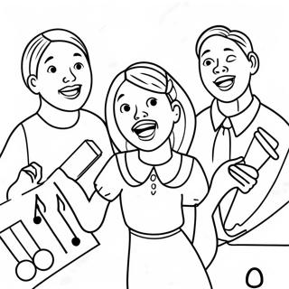 Joyful Singers Coloring Page 5042-4207