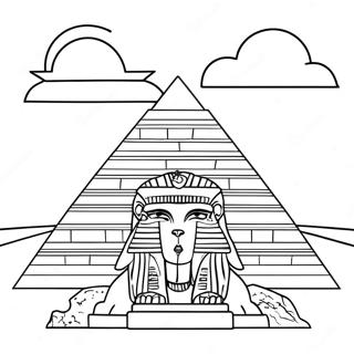 Ancient Egyptian Pyramid Coloring Page 50473-40413