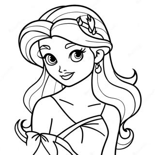 Megara With Her Magical Hair Coloring Page 50483-40418