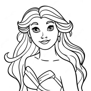 Megara With Her Magical Hair Coloring Page 50483-40419