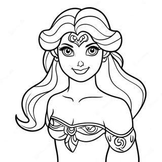 Megara With Her Magical Hair Coloring Page 50483-40420