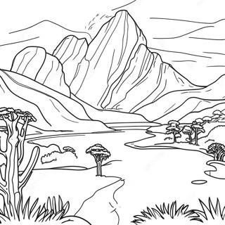 South Africa Map Coloring Page 50502-40434