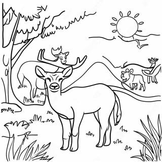 Vibrant South African Wildlife Coloring Page 50503-40438