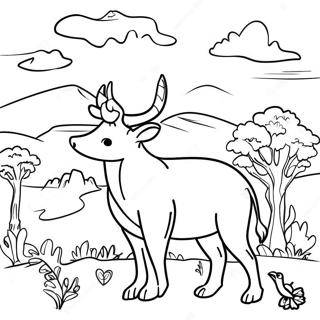 Vibrant South African Wildlife Coloring Page 50503-40440